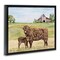 Stupell Industries Highland Cow And Calf Floating Frame, design by Jean Plout